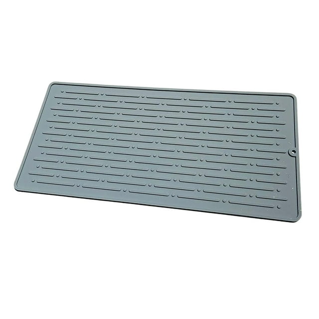 Alfombril de silicona Sunnimix para secar platos gris Almohadillas de fregadero flexibles