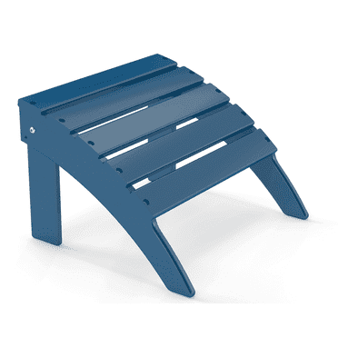 FODINGHILL Adirondack Outdoor Ottoman, HDPE Patio Foot Rest, All Weather Folding Foot Stool for Adirondack Chair, for Patio Backyard Pool Porch Lawn, Blue
