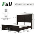 thumbnail image 2 of Merluxy Farmhouse Wood Bed Frame Full Size with Sliding Barn Door Storage Cabinets and Headboard,Solid Wood Slats Support,No Squeak,Black, 2 of 6