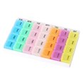 thumbnail image 1 of Boîte à Pilules Hebdomadaire Innovante en Plastique 28 Compartiments Boîte à Pilules Portable Couleur Arc-en-Ciel Boîte de Stockage de Pilules Amovible, 1 of 1