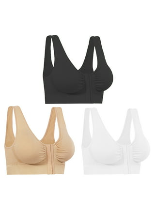 Shop LC Set of 3 SANKOM Black, Gray and Beige Color Patent Support & Posture  Bra with Aloe Vera, Bamboo and Cooling Fibers -M/L Birthday Gifts 