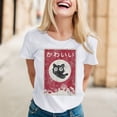 thumbnail image 2 of Womens Anime Cat Ramen Graphic T-Shirts Japanese Funny Graphic Short Sleeve Tees Kawaii Cat Anime Gifts Tops, 2 of 5
