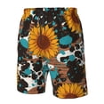 thumbnail image 4 of Balery Vintage Sunflowes Traje de Baño Estilo Hawaiano para Hombre, Shorts de Secado Rápido con Bolsillos-XX-Large, 4 of 6