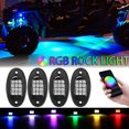 thumbnail image 4 of 4 Uds RGB LED intermitente luz de roca de varios colores luz luminosa debajo del cuerpo Bluetooth inalámbrico, 4 of 8