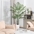 thumbnail image 2 of 2 Pack Artificial Areca Palm Plants 5 Feet Fake Plant for Home Decor Indoor Outdoor Faux Areca Palm Tree in Pot for Home Office Perfect Housewarming Gift,Set of 2, 2 of 7