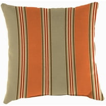 Jordan Manufacturing Sunbrella 16" x 16" Passage Poppy Multicolor Stripe Square Outdoor Throw Pillow