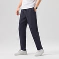thumbnail image 6 of ZHUGeLI Straight Pants for Men Elastic Waist Solid Drawstring Casual Going out Sweatpants Comfy Slacks Fall Fashion Trousers, 6 of 9