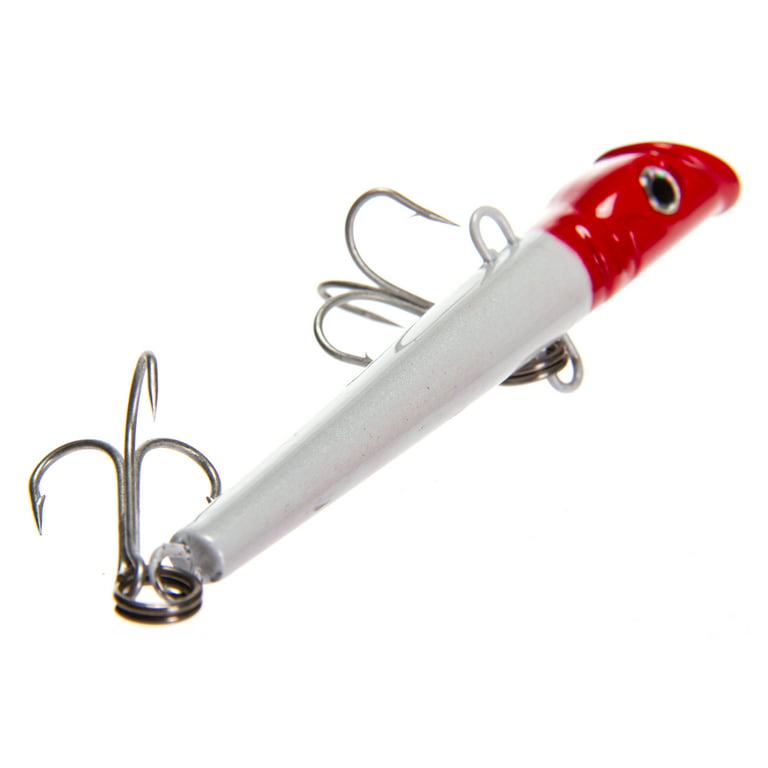 3PCs Pack T-Tailed Red Head White Body Fishing Lures Packed Soft Bait for  Big Fish Attraction