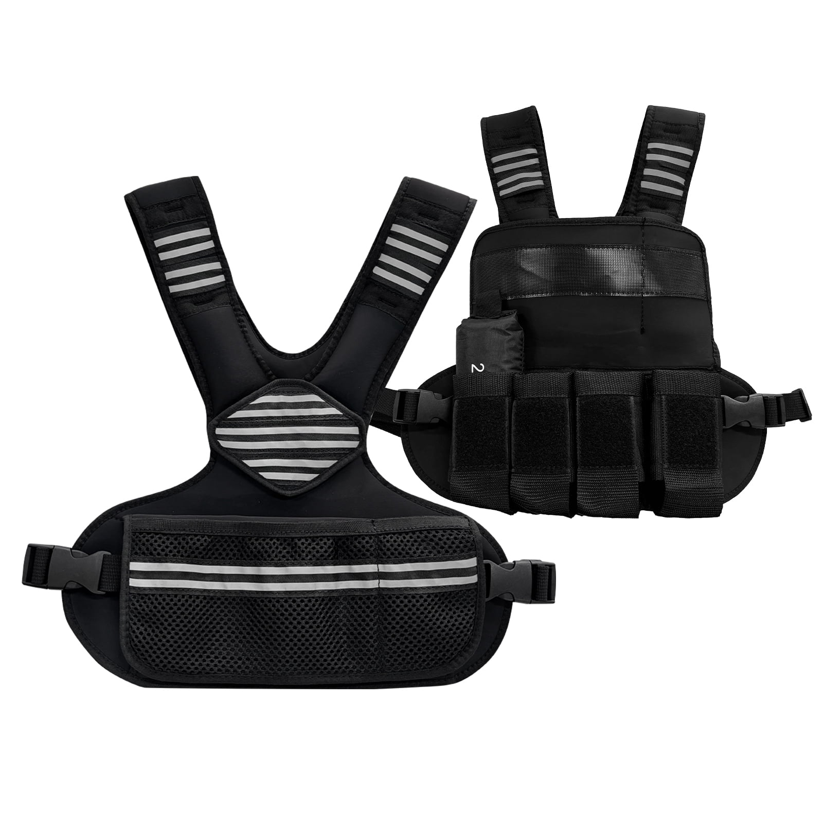 Adjustable Weighted Vest for Women, 4-10 lbs – Workout Vest with Reflective Strips, Large Pockets & 6 Ironsand Weights – Strength Training Vest for Walking, Running & Fitness