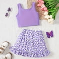 thumbnail image 7 of Toddler Baby Girl Summer Clothes Short Sleeves Print T-Shirt Elastic Waist Short Sets Baby Girls Clothes 6-12 Months 12-24 Months 2t 3t 4t 5t 6t 7t 8t 9t Children 18-24 Months, 7 of 7