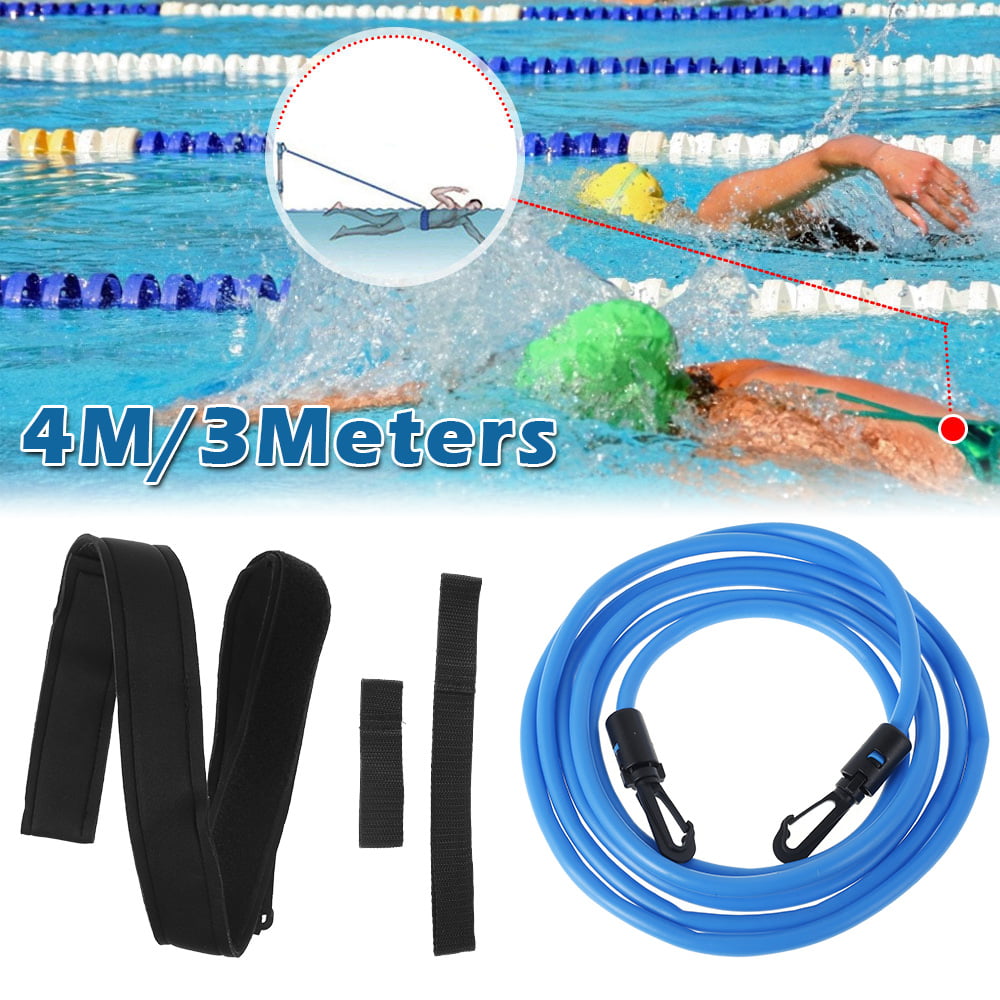 Swimming Resistance Belt Latex Elastic Durable 2 Meter Strap for Training 