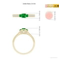 thumbnail image 5 of ANGARA Natural Aeon Square Emerald Three Stone Engagement Ring with Milgrain in 14K Yellow Gold for Women (Size-3.5mm) | May Birthstone, Anniversary, Jewelry Gift for Women | Natural Emerald Ring, 5 of 10