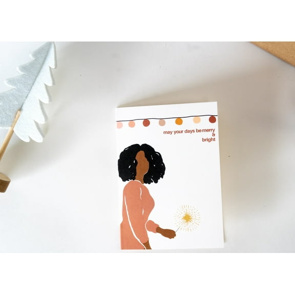Kindred Paper, Merry & Bright Holiday Greeting Card