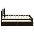 thumbnail image 4 of Gewnee Twin Platform Storage  Bed Frame, Wooden Bed Frame, Equipped with Two Drawers and  Headboard, Espresso, 4 of 8
