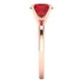 thumbnail image 3 of Clara Pucci 14K Rose Gold 2ct Tourmaline Solitaire Ring for Women, 3 of 8