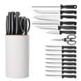 thumbnail image 5 of 16Pcs Black Stainless Steel Kitchen Knife Set with Universal Knife Block, Nonstick No Scratch, All-in-One with Sharpener  Scissors, Premium Gift for Home Kitchen, 5 of 6