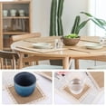 thumbnail image 5 of Raindrops 2Pcs Tan Placemats Chic and Simple Design Rectangular Linen for Home Users Dinner Table, 5 of 8