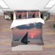 thumbnail image 2 of 3D Sunset Sky Sea Sailing Ship Quilt Cover Set Bedding Set Duvet Cover, 2 of 3