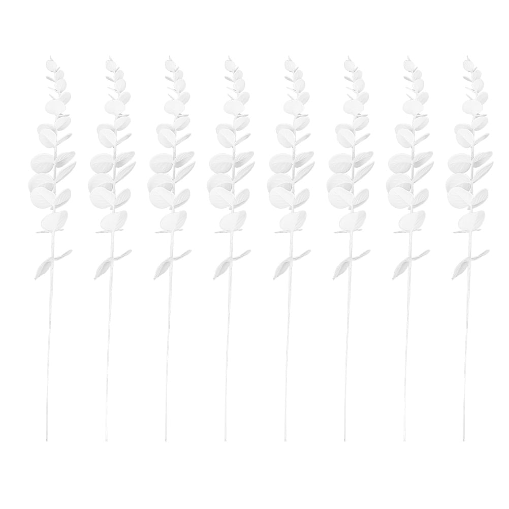 Eucalyptus Leaves Artificial Plant Stems Fake Bouquet Faux Greenery Wedding Flower Leaf Picks