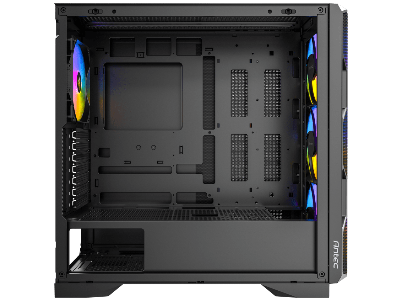 Antec Flux Rear Tempered Glass ATX Mid Tower APC Case, 5 PWM Fans Included