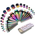 thumbnail image 1 of BodyJ4You 37PC Gauges Kit Ear Stretching Aftercare Balm 14G-00G Rainbow Steel Tunnel Taper Set, 1 of 7
