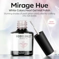 thumbnail image 5 of modelones Pearl Gel Nail Polish, 15 ML Glitter Pearl Shine White Gel Polish Iridescent Shimmer Mermaid Nail Drawing Gel Polish Soak Off Led Pearlescent Nail Polish Swirl Shell Thread Effect DIY Gift, 5 of 8