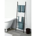 thumbnail image 2 of Zenna Home Leaning Towel Ladder, Linen and Towel Rack, 5 Tier, Rust Resistant, Matte Black, 2 of 6