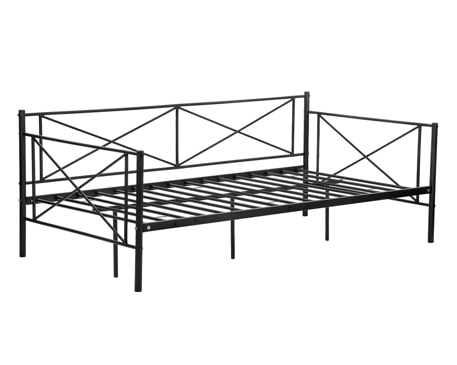 YRLLENSDAN Metal Daybed Twin Bed Frame Mattress Foundation Platform Base Box Spring Replacement