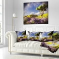 thumbnail image 2 of Designart Bright Lavender Garden Field - Modern Landscape Printed Throw Pillow - 18x18, 2 of 4
