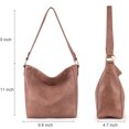 thumbnail image 6 of Montana West Hobo Bags for Women Vegan Leather Shoulder Purses and Handbags, Dark Pink, 6 of 10