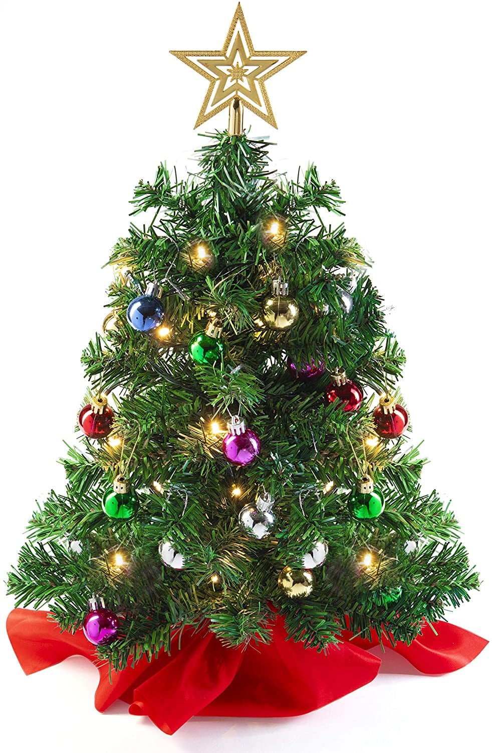 Kurt Adler 150 Piece Gold Christmas Tree Trimming Shatterproof Ornament and Tree Topper Kit 