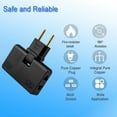 thumbnail image 3 of Multiple Plug Adapter with Rotating Head, Wireless 1-to-3 Outlet Splitter for Multiple Devices, Travel Plug for Home, Office, and Hotel Use, 3 of 5
