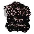 thumbnail image 1 of Inkdotpot Real Rose Gold Foil Happy Birthday Tags Favor Bracket Shape Hang Pack Of 100 Paper Tags, 1 of 1