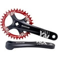 thumbnail image 6 of BUCKLOS 104 BCD Mountain Bike Single Speed Crankset, 170mm Square Taper Crankset with Plating Chainring 30/32/34/36/38T (Multicolor), 6 of 7