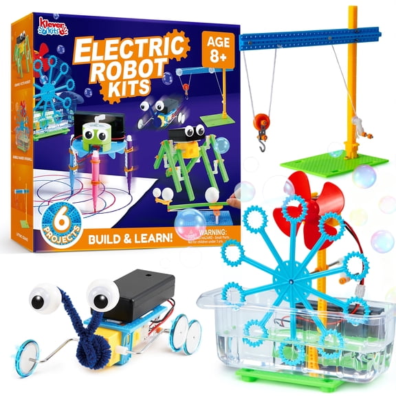 Joyfy Science Kits 6 in 1 Electric Robot Building Kit STEM Educational Toys for Kids Ages 8-13