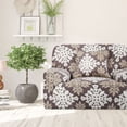 thumbnail image 3 of PiccoCasa Elastic Spandex Sofa Covers Contemporary Floral Armchair Slipcover, Brown Small, 3 of 6
