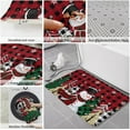 thumbnail image 6 of Christmas Kitchen Mat Rug Set of 2 Snowman Buffalo Xmas Tree Snowflakes Black Red Plaid Runner Rug Anti-Fatigue Comfort Memory Foam Standing Mat Non-Slip Floor Door Mat for Bedroom 18x30in+18x48in, 6 of 6