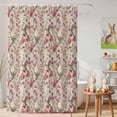 thumbnail image 6 of Shower Curtain Watercolor Floral Hummingbird Shower Curtains for Bathroom Decor, Waterproof Polyester Shower Curtain Set with Hooks, Extra Long 72" x 84" Spring Pink Flower Linen, 6 of 9