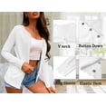 thumbnail image 4 of LVCBL Women's Long Sleeve Button Down Crew Neck Classic Sweater Knit Cardigan S-2XL, 4 of 5