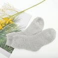 thumbnail image 2 of Unique Bargains 1 Pair Women's Comfortable Sleep Cozy Socks Light Gray 93% Polyester 7% Spandex, 2 of 5