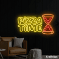 thumbnail image 2 of Craftnamesign Pizza Time neon Sign, Pizza Shop LED Sign, Pizza Wall Art, 2 of 4