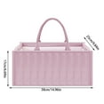 thumbnail image 3 of Wzzjkit Woven Basket Organizer Infant Diapers Portable Storage Basket with Dividers and Carry Handle Basket Organizer of Diapers Hanging Waterproof for Car Travel and Home, 3 of 6