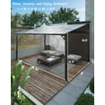 thumbnail image 3 of 12’ x 16’ Gazebo, Wall Mounted Gazebos Pergola, Aluminum Frame, Outdoor Patio Lean to Gazebo Awnings for Deck, Porch, Backyard and More, 3 of 9