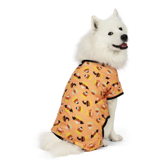 Vibrant Life Halloween Pajamas for Dogs, Candy Corn, Yellow and Orange, L