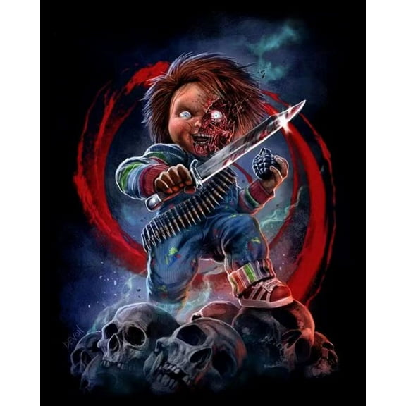 Horror Film 5D Diamond Painting Kits for Adults and Kids - DIY Full Drill Diamond Painting 12''×16'' - Crystal Rhinestone Diamond Art Kits for Adults and Kids - Home Wall Decor