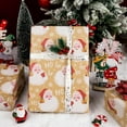 thumbnail image 2 of Kraft Christmas Wrapping Paper, Cute Santa Wrapping Paper, Recyclable Elegant Santa Claus Design Thick Christmas Gift Wrap for Kid Girl Holiday Gift Packaging (Mini Roll, 17 Inch X 33 Feet), 2 of 14
