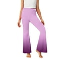 thumbnail image 6 of Ugoldhm Girls Flare Leggings - Fleece Lined Stretchy Bell Bottoms - Gradient Color Thick Pants (5-16 Years), 6 of 6