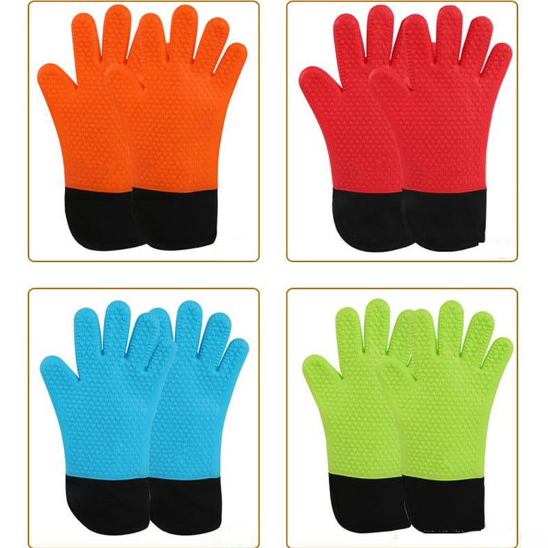 Silicone Oven Mit Back Glove to 428° for Potholder Glove Oven Mitt 