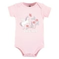 thumbnail image 3 of Hudson Baby Infant Girl Cotton Bodysuits, Unicorn Dream World, 3-6 Months, 3 of 3