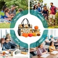 thumbnail image 6 of FORMRS Insulated Lunch Bag for Work School Unisex Large Capacity Cooler with Shoulder Strap, Watercolor Sunflowers, 6 of 6